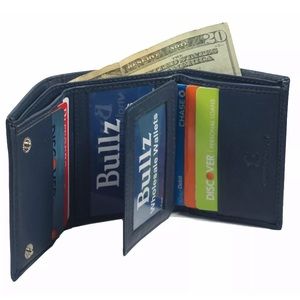 Scratch proof genuine leather trifold men’s wallet